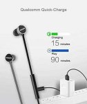 TAUN102BK/00 Kulakiçi Mikrofonlu Kablosuz Bluetooth Kulaklık Siyah Thumbnail